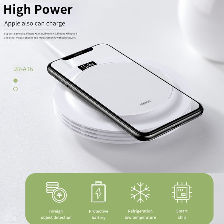 Joyroom JR-A16 18W Smart Fast Wireless Charger US Plug (White)