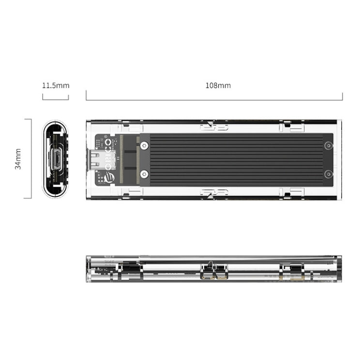 ORICO TCM2-C3 NVMe M.2 SSD Enclosure (10Gbps) (Black)