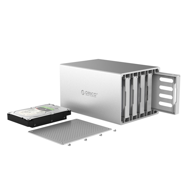 ORICO Honeycomb Series WS500RU3 SATA 3.5 inch USB 3.0 5 Bays Aluminum Alloy HDD / SSD Enclosure with Raid Max Support Capacity: 50TB