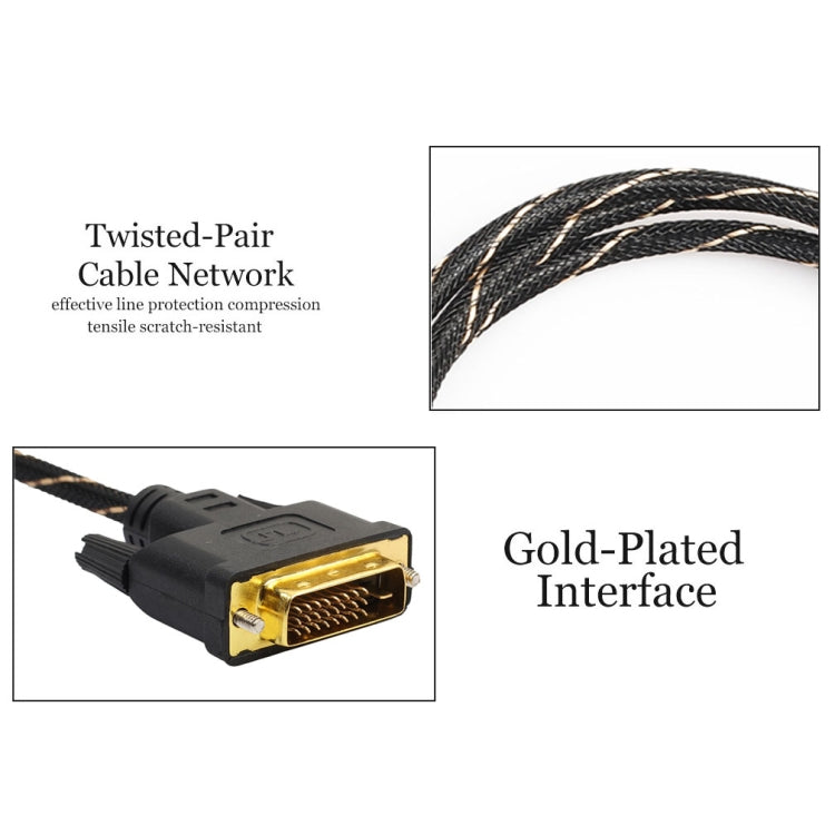 Câble adaptateur réseau DVI 24 + 1 pin Male vers DVI 24 + 1 pin Male (1 m)