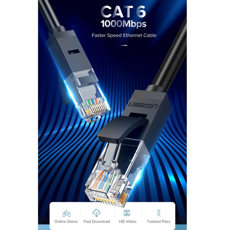 UVerde NW102 Cat6 RJ45 Cable Ethernet redondo de par trenzado Gigabit Para el hogar longitud: 15 m