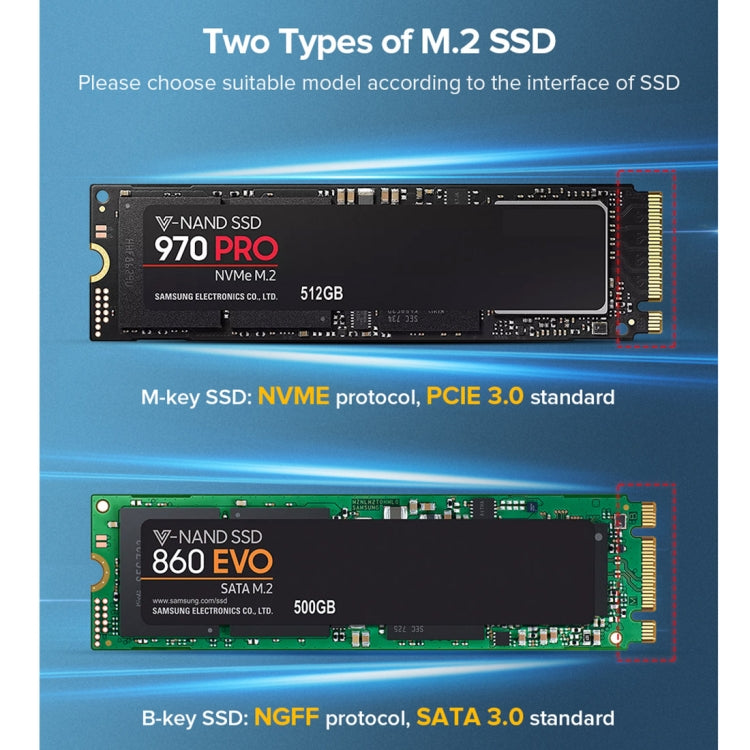 Boîtier SSD UVerde CM238 M.2 NGFF SATA avec câble de données micro USB 3.0 vers USB