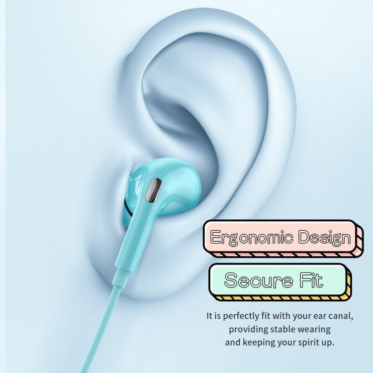 Rock Space ES07 3,5 mm Interface Musique Stéréo In Ear Écouteurs filaires (Bleu)