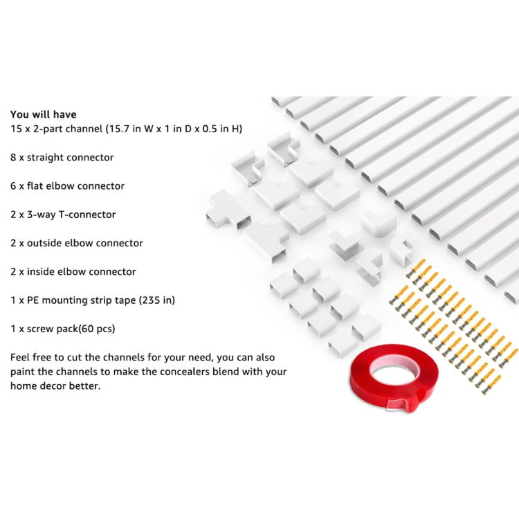 XCS01 Customizable Cable Correction Cover Cable Organizer Set