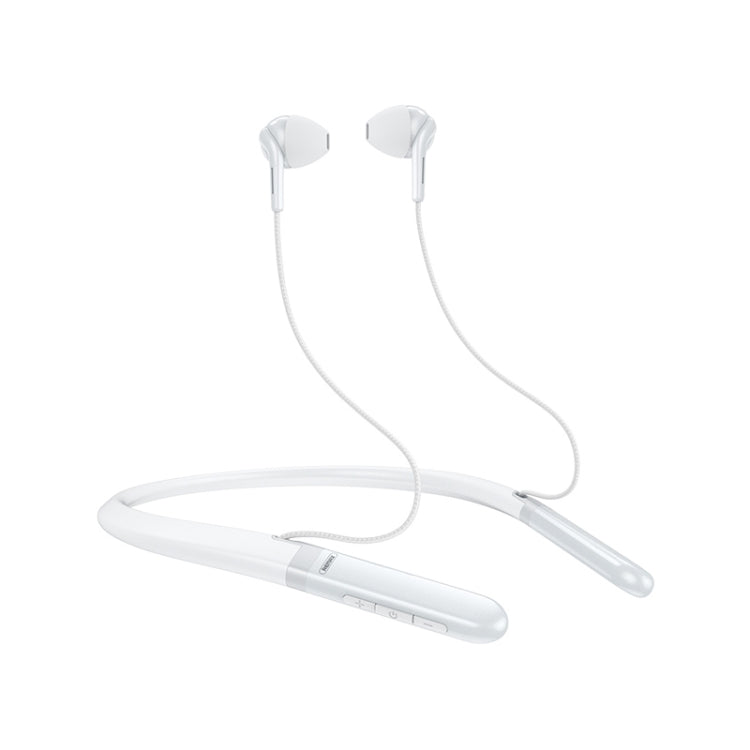 Remax RB-S30 Bluetooth 5.0 Auriculares Inalámbricos con banda para el cuello de Doble bobina Móvil (Blanco)