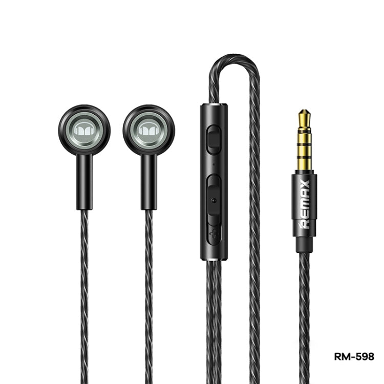 Remax RM-598 Auricular con Cable de metal Monster en la Oreja con Control de Cable y Micrófono y soporte manos libres