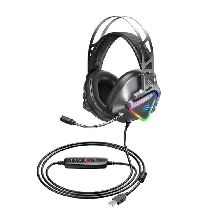 Remax RM-810 WARGOD Serie Auriculares de juego Inteligente de reducción de ruido con Micrófono (Gris)
