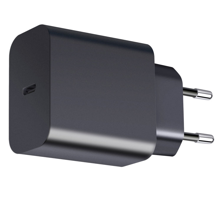XY PD 25W USB-C / TYPE-C Chargeur de voyage unique pour appareils Samsung Charge rapide Prise UE (Noir)