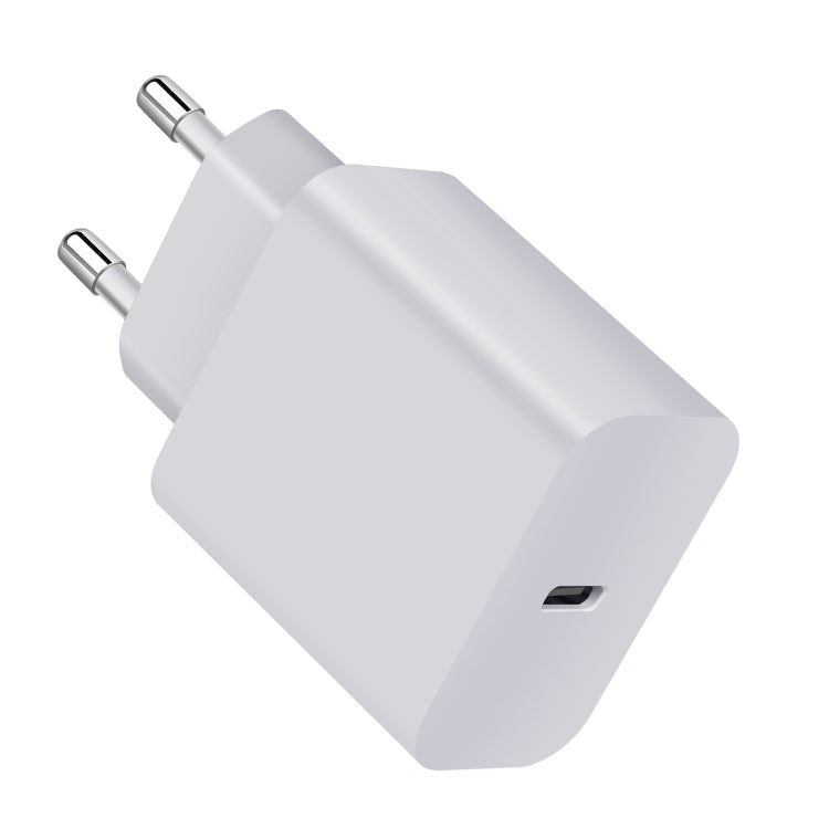 XY PD 25W USB-C / Type C / Type-C Single Travel Charger for Samsung Devices Fast Charging EU Plug (White)