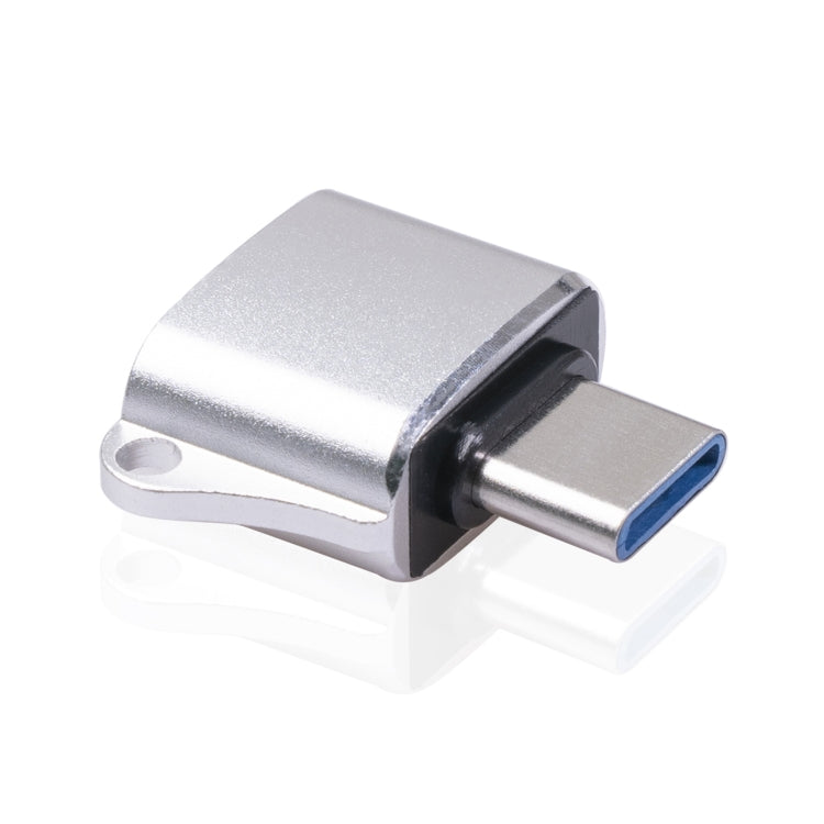 3699 Tipo C / USB-C Macho al adaptador USB 2.0 OTG (Plata)
