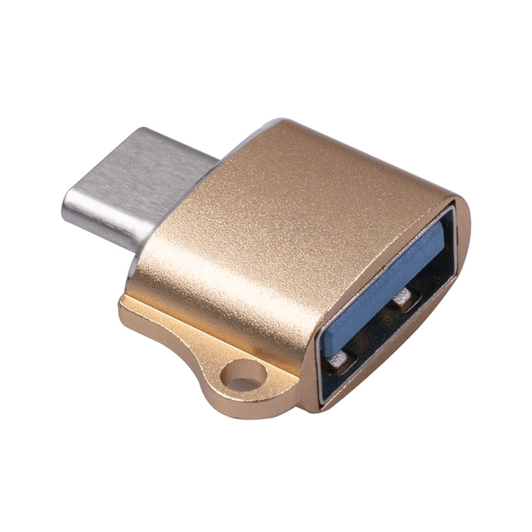 3699 Tipo C / USB-C Macho al adaptador USB 2.0 OTG (Oro)
