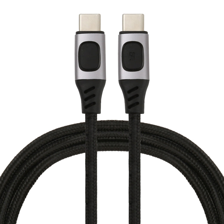 100W 5A USB-C / Type-C Male to USB-C / Type C Male PD Fast Charging Braided Data Cable Cable length: 1m
