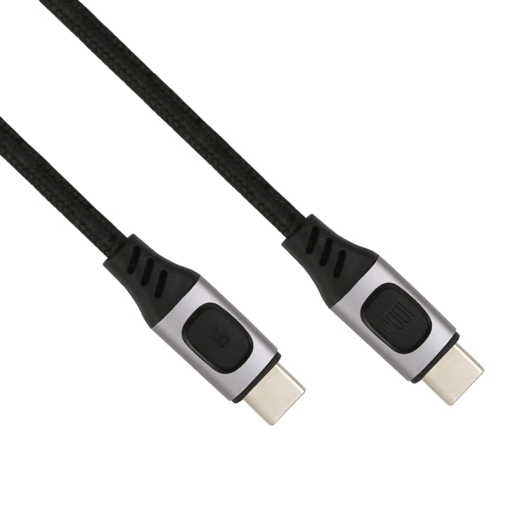 100W 5A USB-C / Type-C Male to USB-C / Type C Male PD Fast Charging Braided Data Cable Cable length: 1m