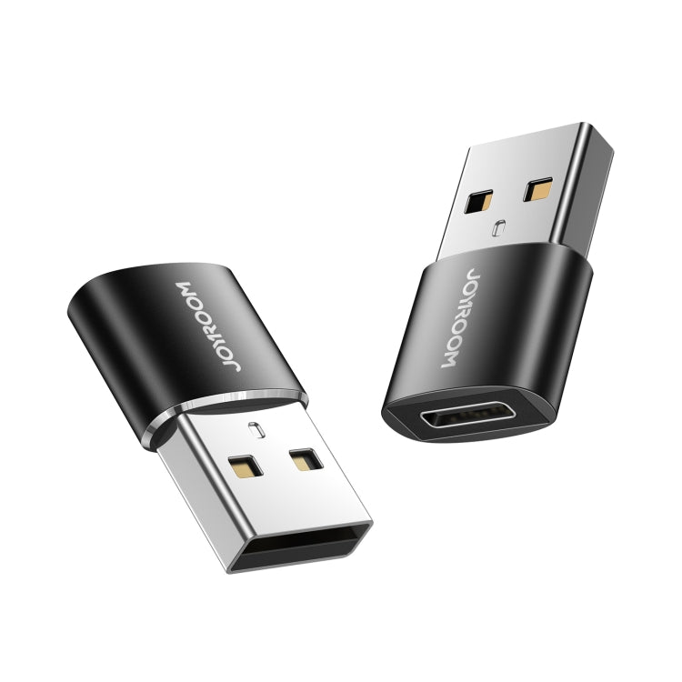 Joyroom S-H152 3A Macho USB a USB-C / Tipo-C Adaptador de OTG Hembra (Negro)