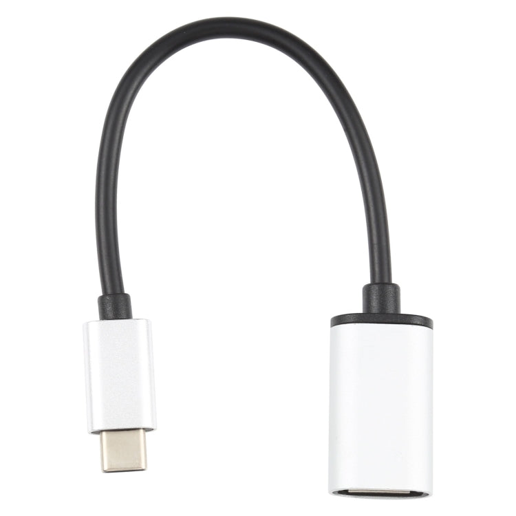 BYL-1802 USB-C 3.1 / Type-C Male to USB 2.0 Female OTG Adapter Cable (Silver)