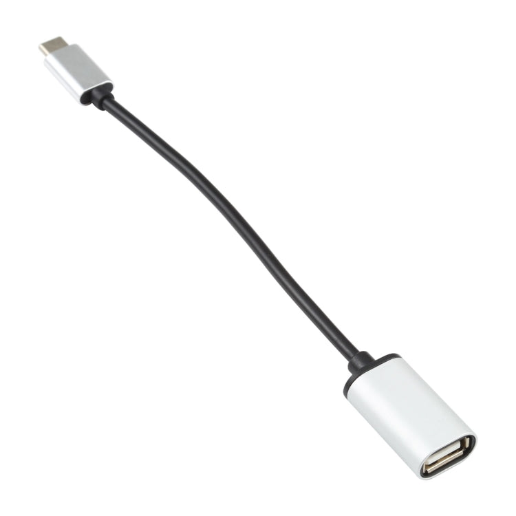 BYL-1802 USB-C 3.1 / Tipo-C Macho a USB 2.0 Cable Adaptador de OTG Hembra (Plata)