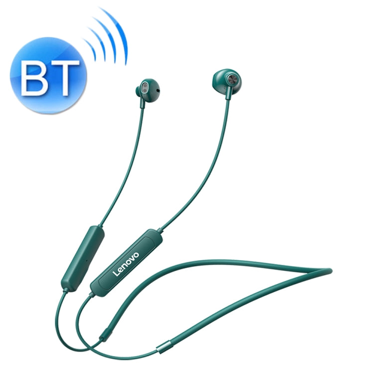 Casque Bluetooth d'origine Lenovo SH1 filaire filaire contrôlé Lenovo SH1 appel de support de fil magnétique (vert)