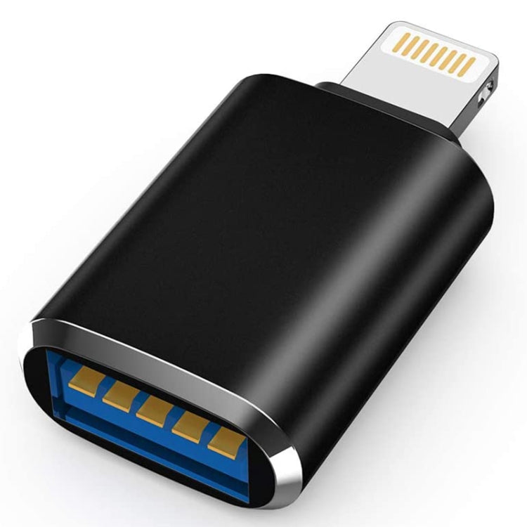 XQ-ZH001 USB Hembra a 8 pin Adaptador OTG Macho (Negro)