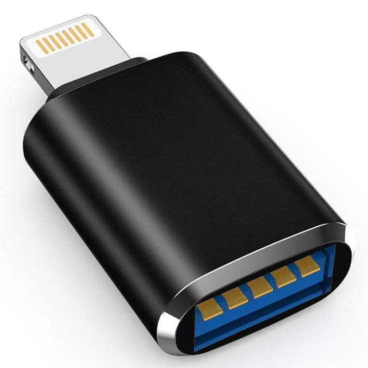 XQ-ZH001 USB Hembra a 8 pin Adaptador OTG Macho (Negro)