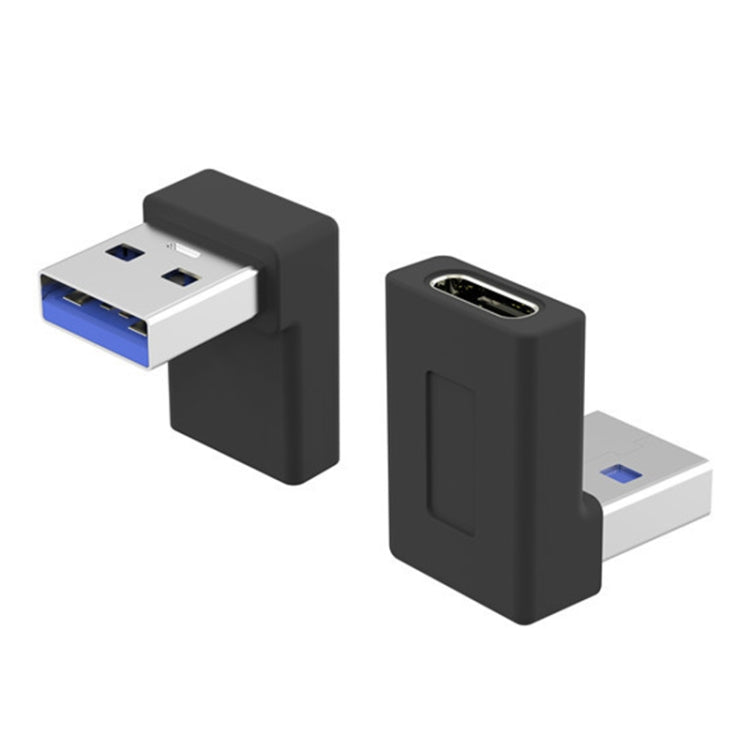 XQ-ZH002 Adaptateur coudé OTG USB 3.0 mâle vers USB-C/Type C/Type C femelle