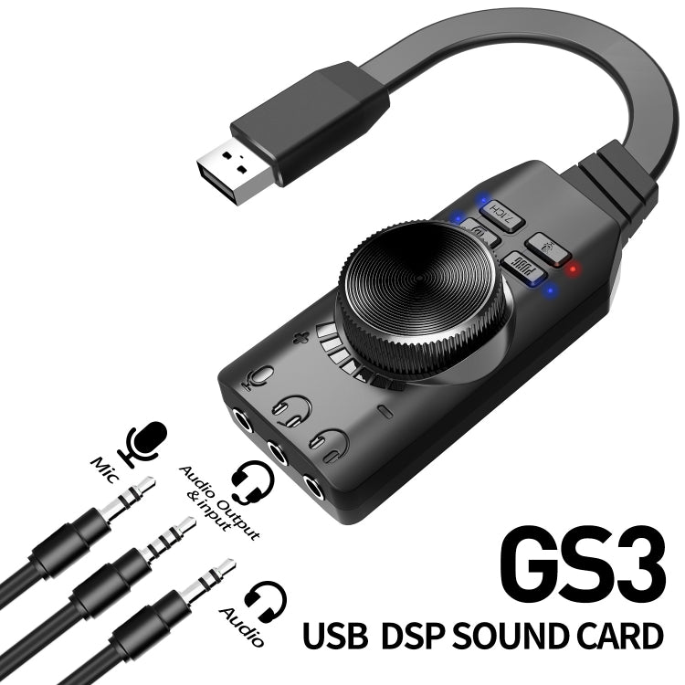 Plextone gs3 7.1 Channel Sound Card Audio USB External Computer Game Sound Card