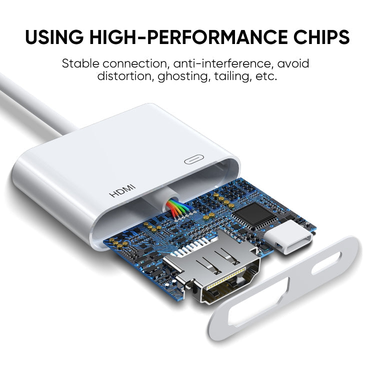 Joyroom S-H141 1080P 8 Pin to HDMI Converter Adapter (White)