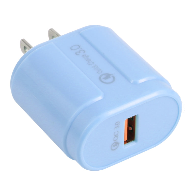 13-3 QC3.0 Single USB Interface Macarons Travel Charger US Plug