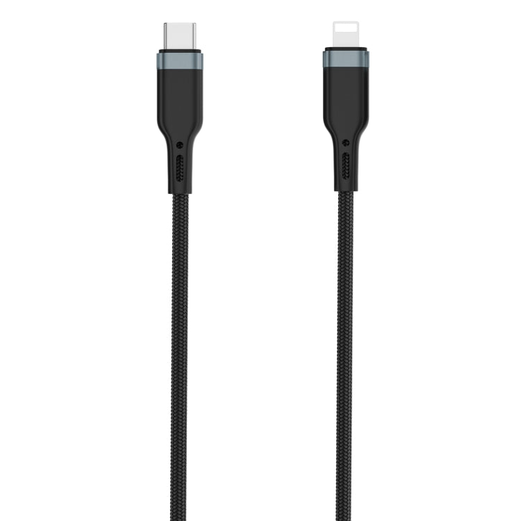 Câble de données WIWU PT04 USB-C / Type-C vers platine 8 broches Longueur du câble : 0,3 m (noir)
