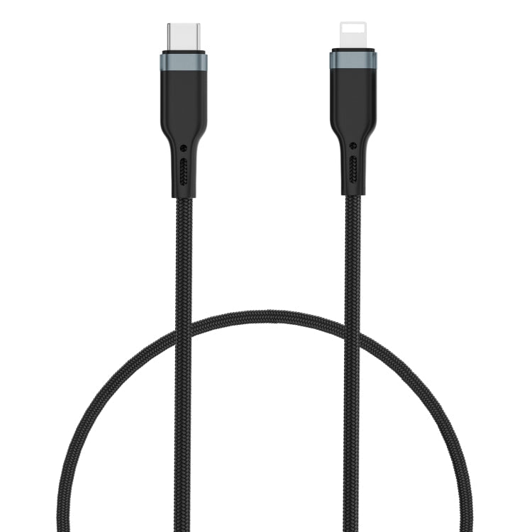 WIWU PT04 USB-C / Tipo-C A 8 PIN Cable de Datos de platino longitud del Cable: 1.2m (Negro)
