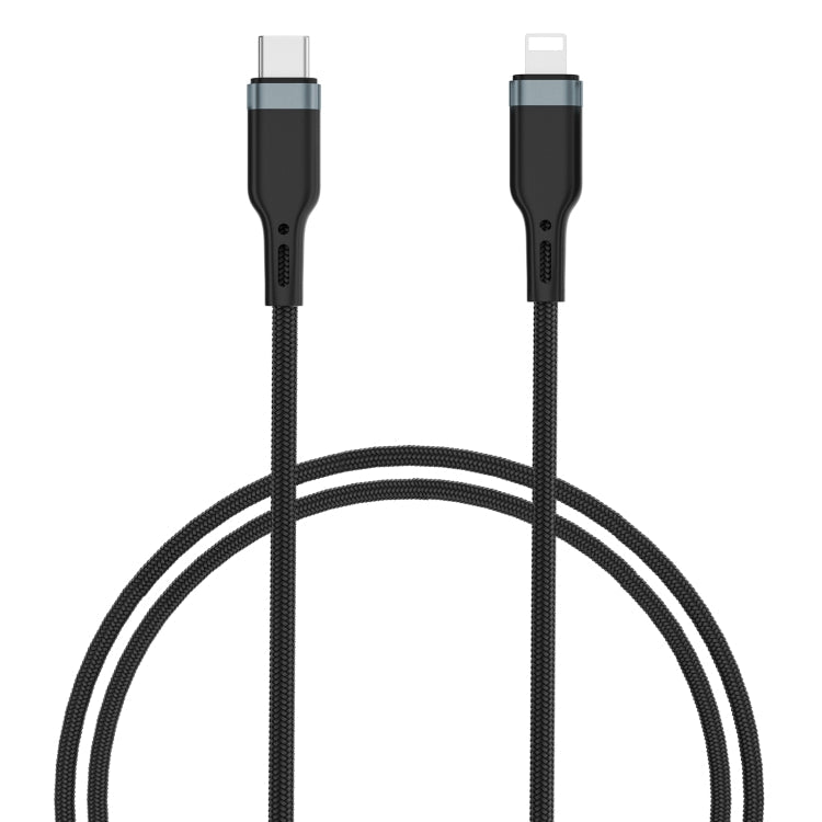 Câble de données WIWU PT04 USB-C / Type-C TO 8 PIN Platinum Longueur du câble: 2m (Noir)