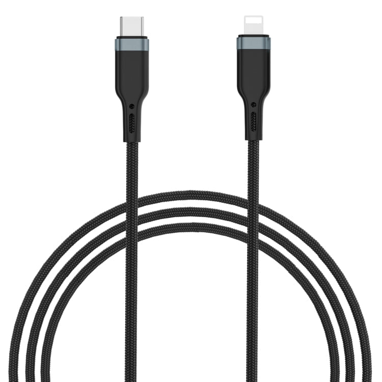 WIWU PT04 USB-C / Type-C to 8 PIN Platinum Data Cable Cable length: 3M (Black)