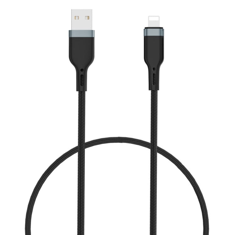 WIWU PT01 USB A 8 PIN Cable de Datos de platino longitud del Cable: 1.2m (Negro)