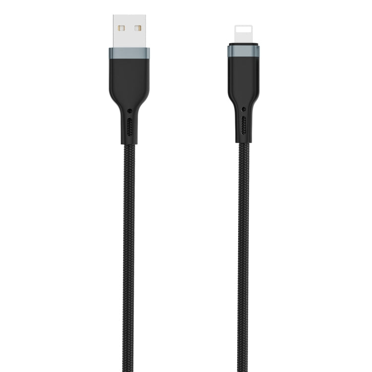 WIWU PT01 USB A 8 PIN Cable de Datos de platino longitud del Cable: 1.2m (Negro)