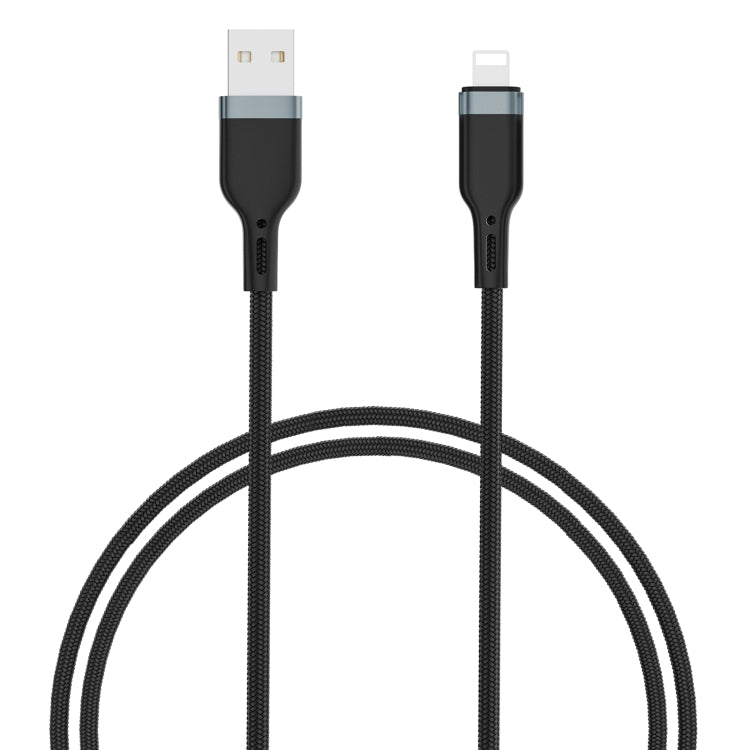 WIWU PT01 USB A 8 PIN Cable de Datos de platino longitud del Cable: 2m (Negro)