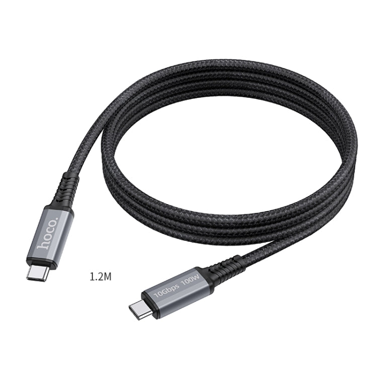 Hoco US01 USB3.1 Gen2 10GBPS 100W Transmission Haute Vitesse Câble de Charge HD Longueur : 1.2m (Noir)
