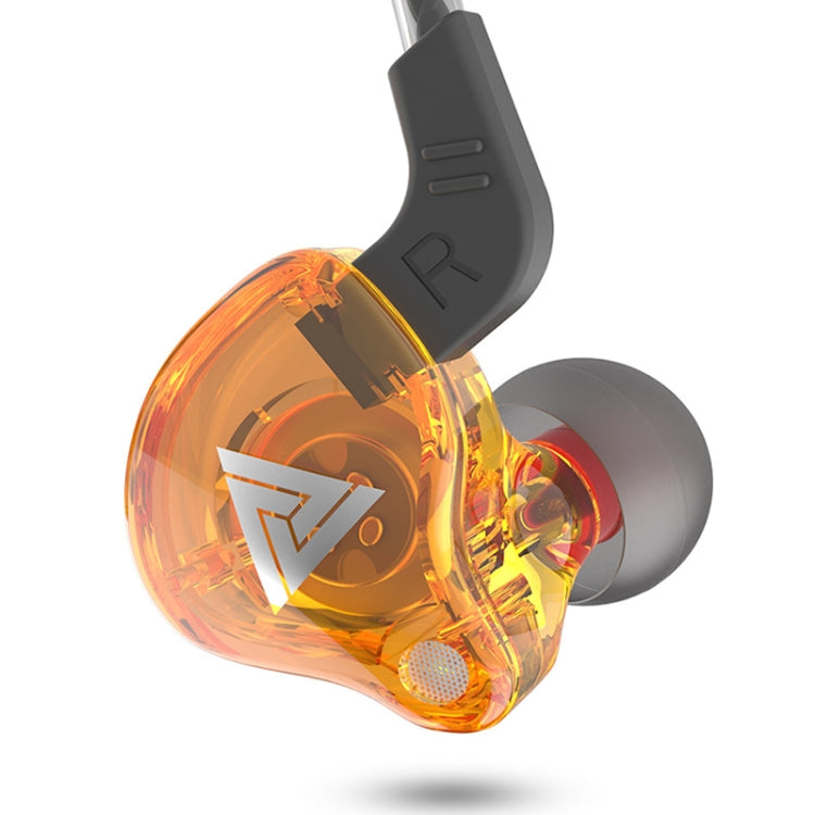 QKZ AK6 3.5mm Auricular de deportes de subwoofer en el Oído en la Oreja longitud del Cable: alrededor de 1.2 m (amarillo)