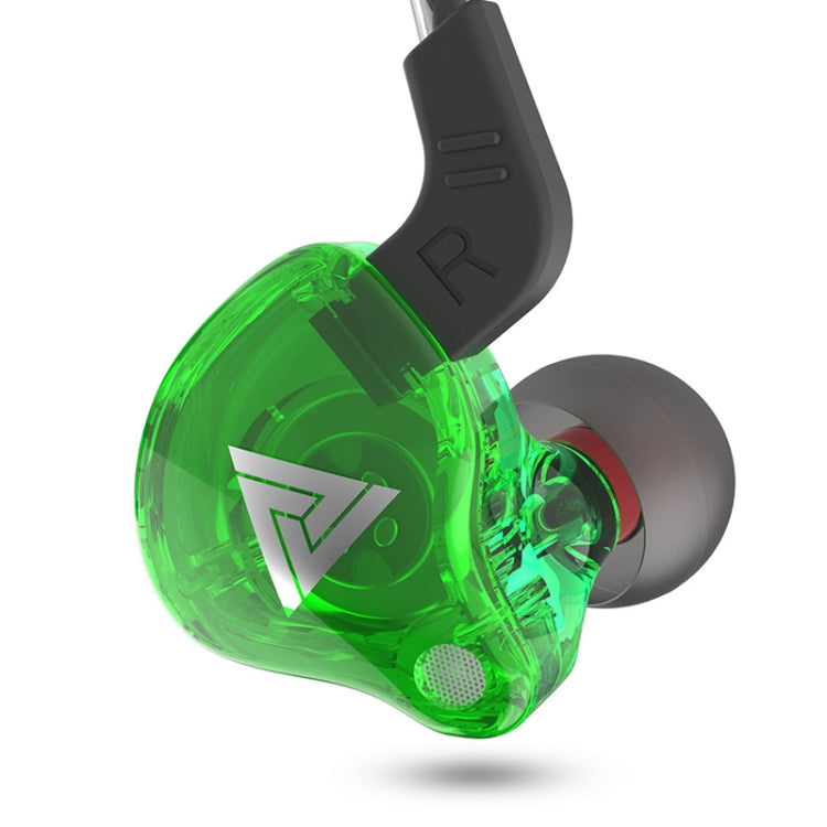 QKZ AK6 3.5mm Auriculares de deportes de subwoofer en el Oído en la Oreja longitud del Cable: alrededor de 1.2 m (verde)
