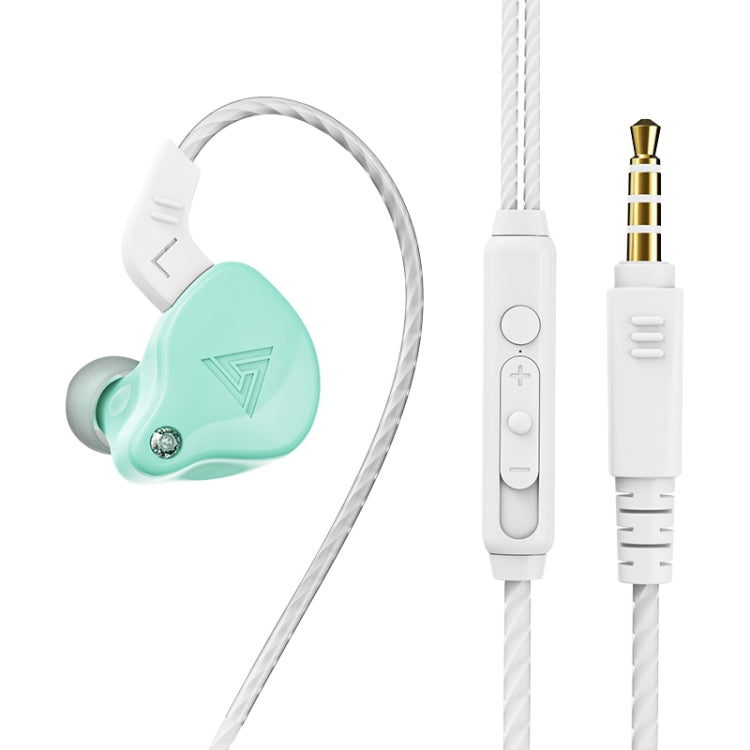 QKZ AK6-X 3.5MM In-Ear Subwoofer Sports Headphones with Microphone Cable length: about 1.2m (apple green)