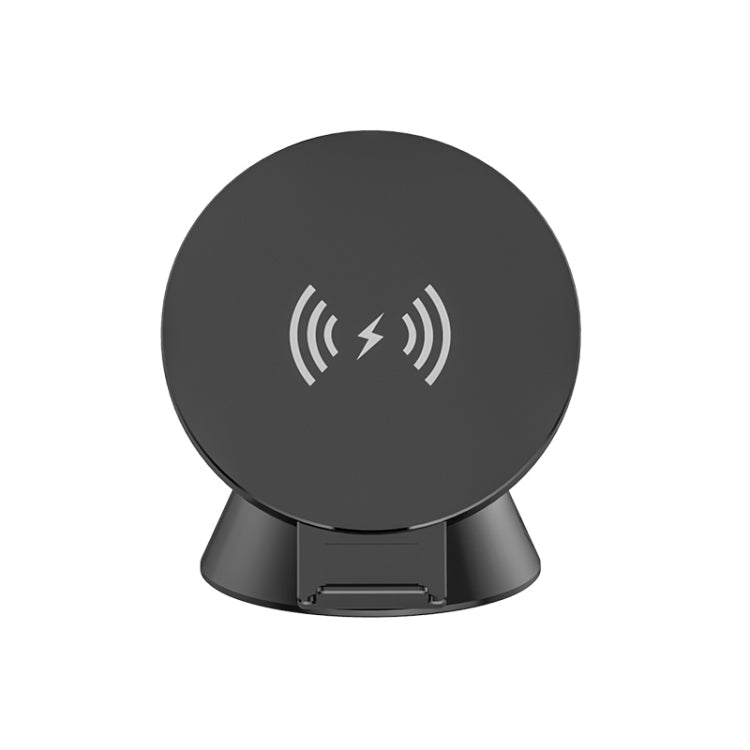10W Multifunctional Universal Horizontal / Vertical Flash Wireless Charger Bluetooth Speaker with USB Interface (Black)