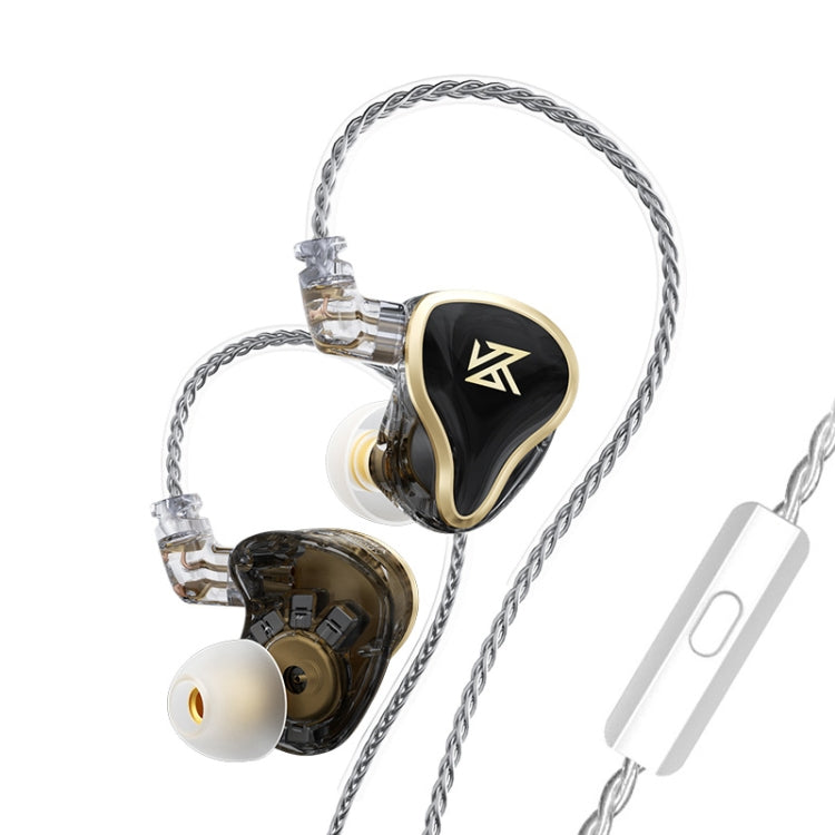 Écouteurs KZ ZAS 16 unités avec écouteurs filaires intra-auriculaires Version MIC (Noir)