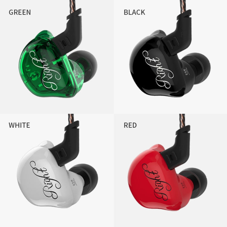 6 Pieces KZ ZSR Iron-in-Ear Wired Headphones Standard Version (Green)
