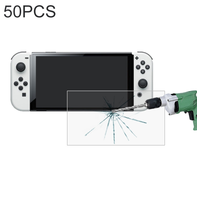 Para el interruptor Nintendo Oled 50 PCS 0.26 mm 9H 2.5D Película de Cristal templado