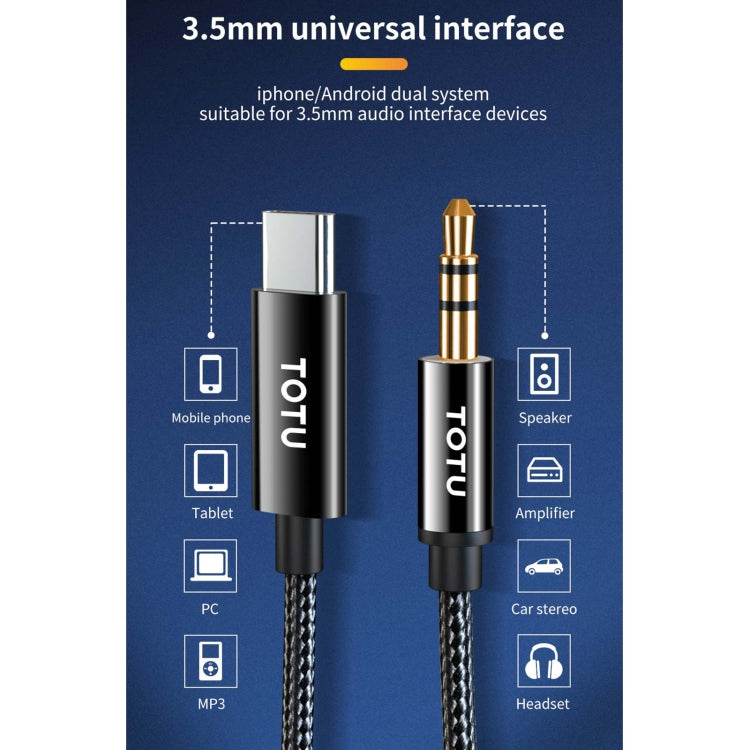 Totudesign EUC-031 Speedy Series Câble audio AUX 8 broches vers 3,5 mm Longueur : 1 m (noir)