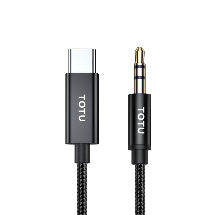 Totudesign EAUC-032 Series Speedy Type-C / USB-C a 3.5 mm AUX Cable de Audio Longitud: 1M (Negro)