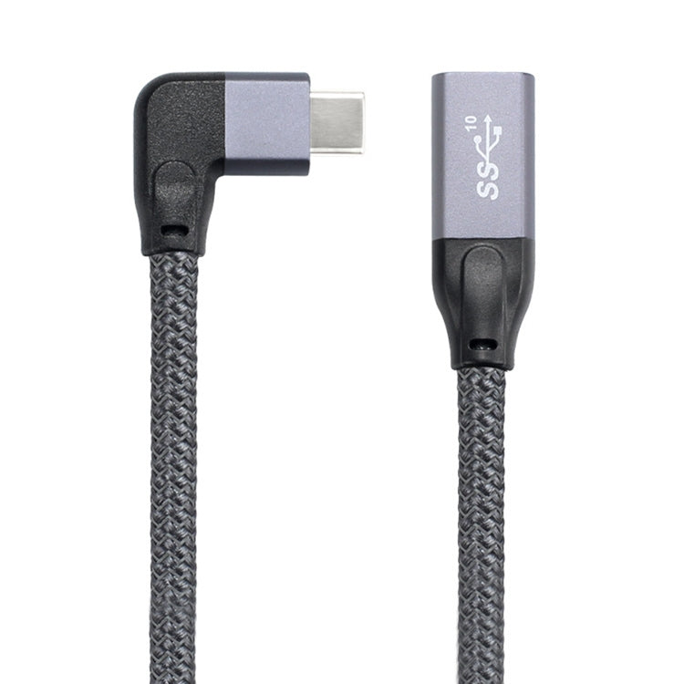 100W USB-C / TYPE-C Elbow Elbow to USB-C / Type-C Female Function Data Extension Cable Cable length: 0.2m