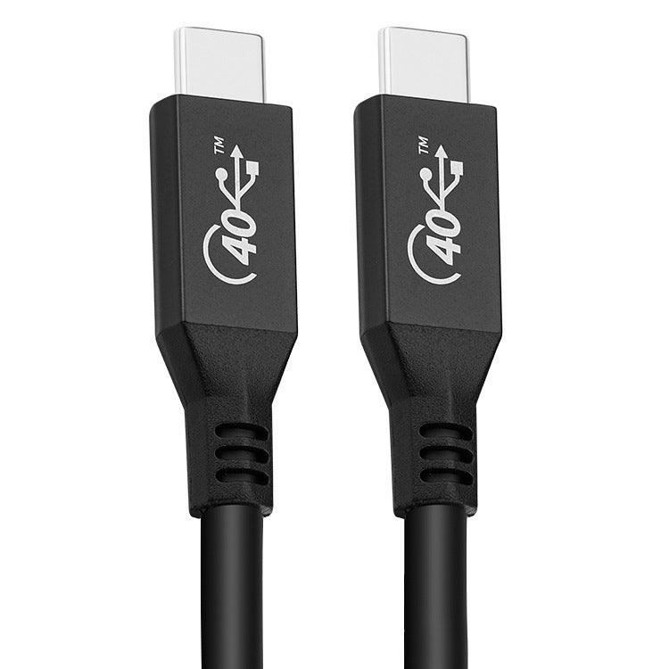 100W USB-C / TYPE-C 4.0 Macho a USB-C / Tipo-C 4.0 Cable de Datos de funciones completas Machos para el Thunderbolt 3 Longitud del Cable: 1m