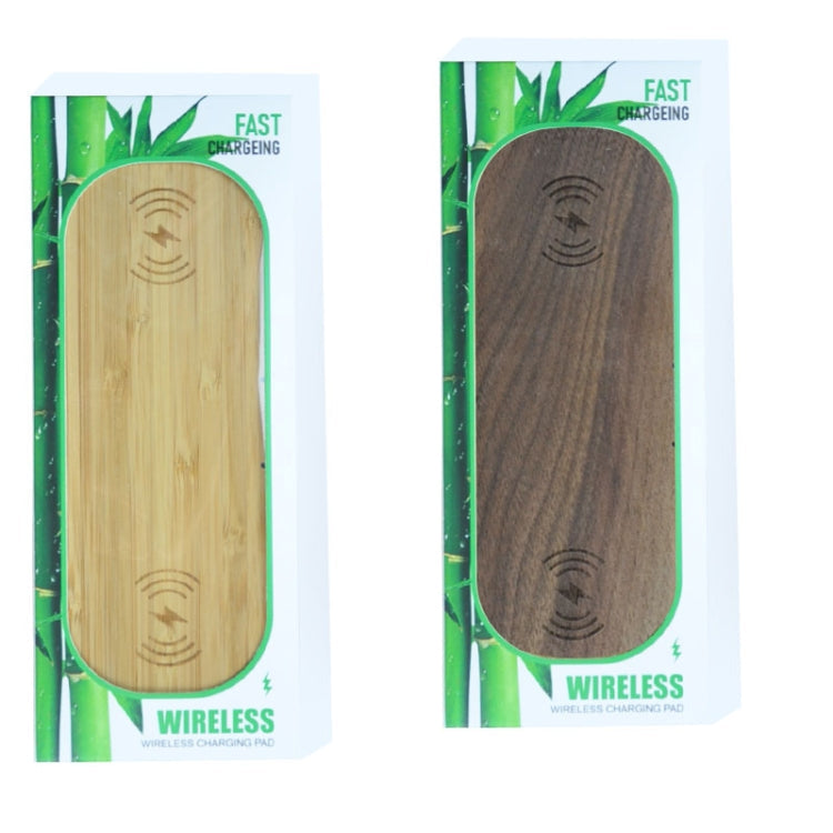 2 en 1 Cargador Inalámbrico de Carga Inalámbrica de madera Multifunción para iPhone y iWatch Airpods (madera clara)