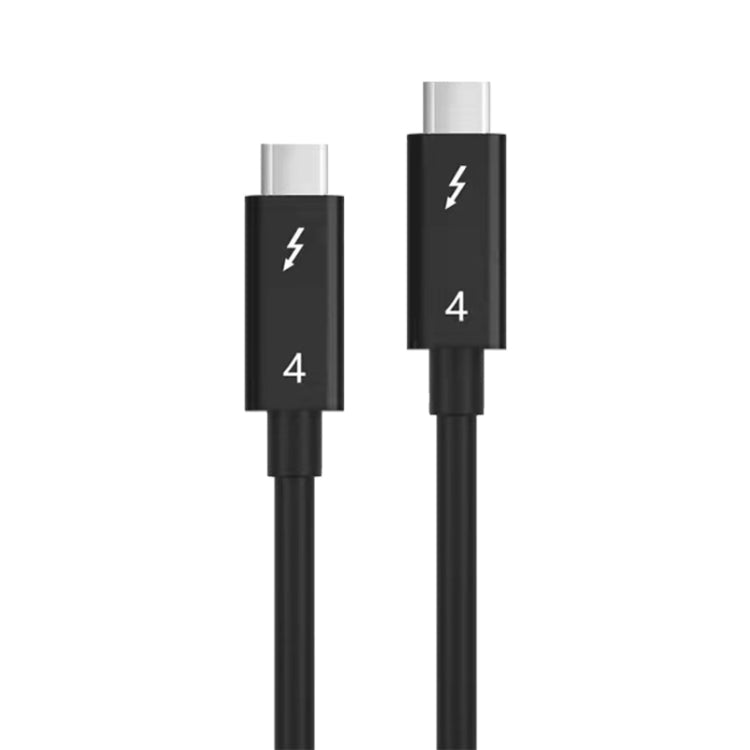 Câble de transmission multifonction USB-C/TYPE-C mâle vers USB-C/Type-C mâle pour Thunderbolt 4 Longueur du câble : 0,8 m (noir)