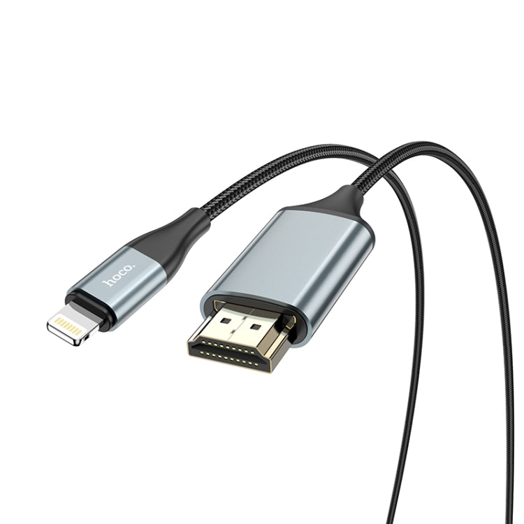 Hoco UA15 8 PIN to HDMI HD Same Screen Conversion Cable Length: 2m (Tarnish)