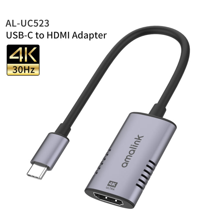Amalink UC523 Type-C / USB-C to HDMI Adapter (Gray)
